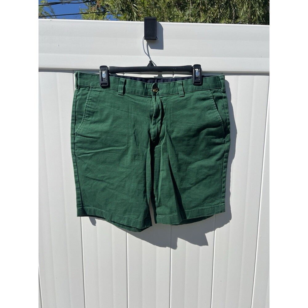 Club Room Mens shorts Sz 33 chino straight Green 8” Inseam